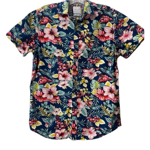 CACTUS MAN Ricky Singh Tropical Floral Button Up Shirt Size Small - Picture 1 of 8